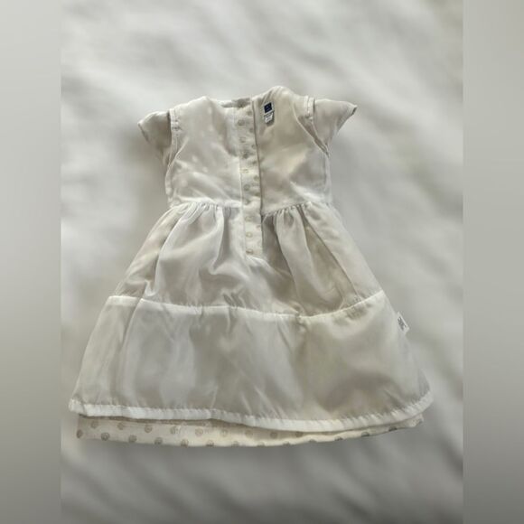 Janie and Jack Holiday Collection Cream Gold Shimmer Dot Dress Size 12-18 Months - Picture 16 of 16